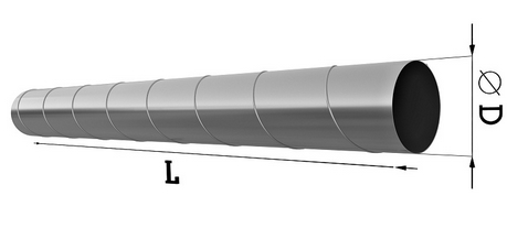 Воздуховод спирально-навивной VSN Ø180 VSN 180 Воздуховоды для вентиляции #1