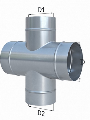 Крестовина круглая Ø710/Ø355/Ø355 КК 710/355/355 Воздуховоды для вентиляции #1
