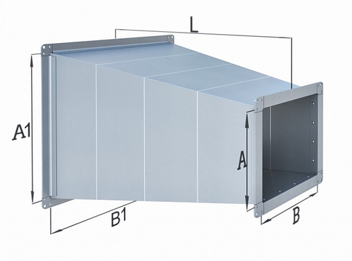 Переход по типам прямоугольный Воздуховоды для вентиляции #2