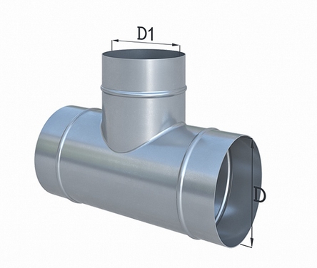 Тройник круглый Ø1000/Ø125 ТК 1000/125 Воздуховоды для вентиляции